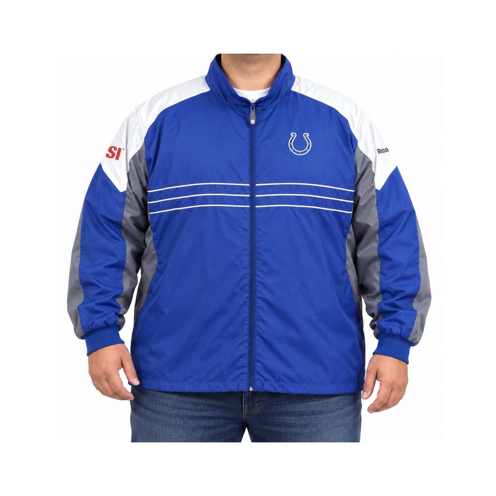 Reebok Indianapolis Colts Jacket Mens 2XL Blue Gray NFL Football Windbreaker